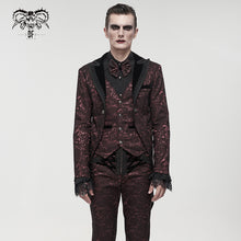 Load image into Gallery viewer, CT19102 red fake two-piece gothic tuxedo