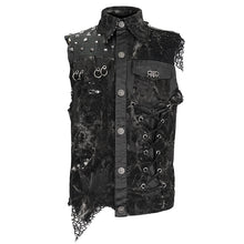 Load image into Gallery viewer, WT072 Punk tie-dye hand-painted decadent vest