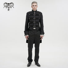 Load image into Gallery viewer, CT19901 Gothic dark pattern four-breasted black coat