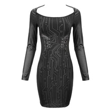 Load image into Gallery viewer, SKT119 Cyberpunk print dress