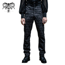 Load image into Gallery viewer, PT010 formal party jacquard men high waist floral Gothic trousers