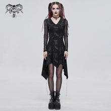 Load image into Gallery viewer, SKT135 Hollow out Tied Rope Shoulder Printed Dress