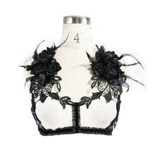 Load image into Gallery viewer, EAS002 sexy lingerie women elastic ribbon lace gothic accessory with roses