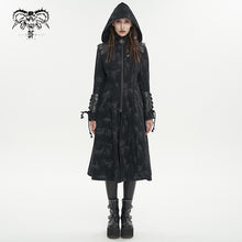 Load image into Gallery viewer, CT202 Women Punk Irregular Pattern Print Long Trench Coat