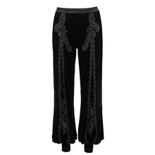 Load image into Gallery viewer, PT123 Gothic black lace sexy women velvet pants