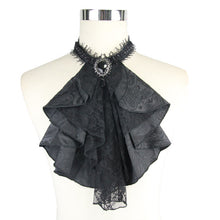 Load image into Gallery viewer, AS02701 Gothic black Paisley men lace bow tie for shirts