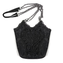 Load image into Gallery viewer, AS09501 black Gothic chain shoulder bag