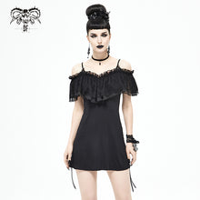 Load image into Gallery viewer, TT171 Gothic strapless drawstring sling T-shirt