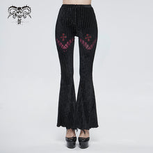Load image into Gallery viewer, PT149 Striped flocked flared pants