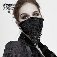 Load image into Gallery viewer, MK019 Gothic black beaded velvet sexy women lace mask