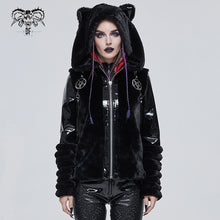 Load image into Gallery viewer, CT183 daily life wowen winter cat ear fur jacket