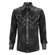 Load image into Gallery viewer, SHT098 Rib-shaped punk hand-painted men's shirt