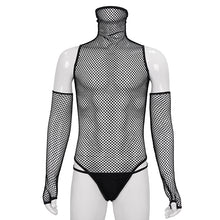 Load image into Gallery viewer, SX01301 Mesh sexy one piece men bodysuit