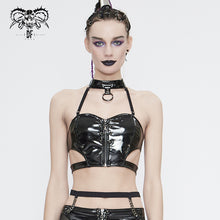 Load image into Gallery viewer, TT154 Punk patent leather sexy tube top
