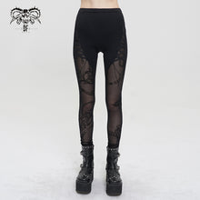 Load image into Gallery viewer, PT193 flocking printed leggings with chain
