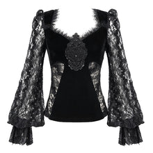 Load image into Gallery viewer, ETT023 Cross-shaped appliqued knitted T-shirt
