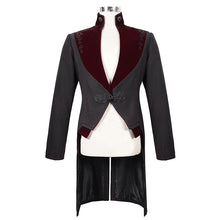 Load image into Gallery viewer, CT173 Gothic black and red bloody embroidered men coat