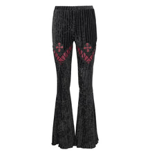 Load image into Gallery viewer, PT149 Striped flocked flared pants