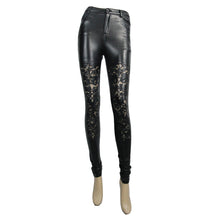 Load image into Gallery viewer, PT065 Gothic daily life sexy women leather leggings