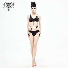 Load image into Gallery viewer, SST018 Black and red velvet swimsuit suit