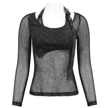 Load image into Gallery viewer, TT232 Wrapped Asymmetric False Two-Piece T-Shirt