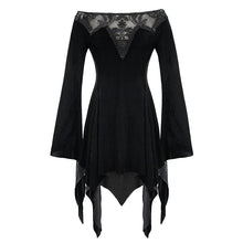Load image into Gallery viewer, SKT121 flat shoulder deep V daily life gothic dress
