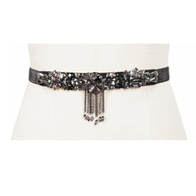 Load image into Gallery viewer, AS101 Gothic diamond tassel thin belt
