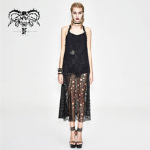 Load image into Gallery viewer, SKT079 daily Summer sexy girls punk broken holes mesh peplum halter dress