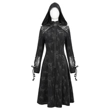 Load image into Gallery viewer, CT202 Women Punk Irregular Pattern Print Long Trench Coat
