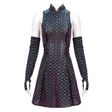 Load image into Gallery viewer, SKT151 Punk Chinese style Dream Color cheongsam dress