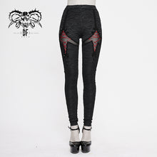 Load image into Gallery viewer, PT124 Gothic laced up sexy women knit black leggings