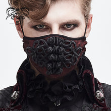 Load image into Gallery viewer, MK030 Chinese frog textured burgundy gothic chiffon men mask