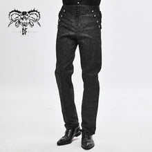Load image into Gallery viewer, PT116 party dress up fancy costume Gothic patterned men black trousers