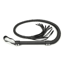 Load image into Gallery viewer, AS120 SM soft black leather long sex whip with tassels
