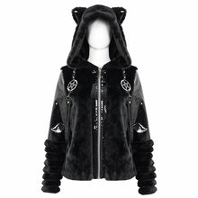 Load image into Gallery viewer, CT183 daily life wowen winter cat ear fur jacket