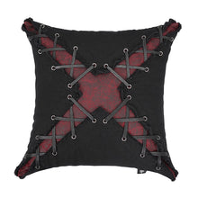 Load image into Gallery viewer, LS006 Punk black and red X-shaped pillow