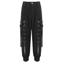 Load image into Gallery viewer, PT181 tied with rope hollow out punk women overalls