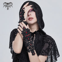 Load image into Gallery viewer, GE019 Gothic flower-shaped sleeves with diamonds