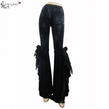Load image into Gallery viewer, EPT002 sexy women dark patterned stretchy embossed velvet flared pants