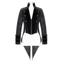 Load image into Gallery viewer, CT146 gorgeous Gothic Party jacquard floral pattern men velveteen swallowtail coat