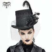 Load image into Gallery viewer, AS082 Mesh flower feather top hat
