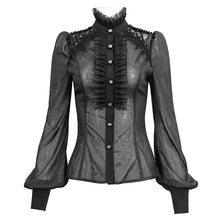 Load image into Gallery viewer, SHT090 see-through pattern gothic shirt