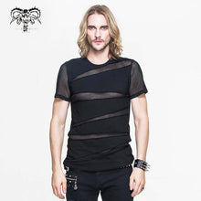 Load image into Gallery viewer, TT060 everyday summer men partition diamond mesh T-shirt