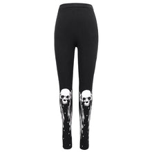 Load image into Gallery viewer, PT136 Punk skull-wing printed leggings