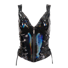 Load image into Gallery viewer, WT065 Women's Punk Dream Color Leather tight Vest