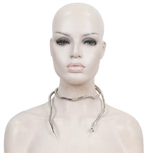 Load image into Gallery viewer, AS137 sliver metal arbitrary shape snake (can be used as a choker or bracelet)