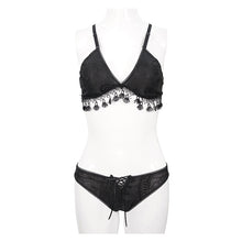Load image into Gallery viewer, SST014 Tassel Gothic Swimsuit Set