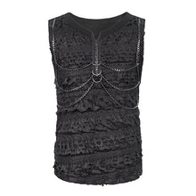 Load image into Gallery viewer, TT163 Punk sleeveless T-shirt with chain