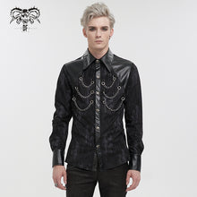 Load image into Gallery viewer, SHT098 Rib-shaped punk hand-painted men's shirt