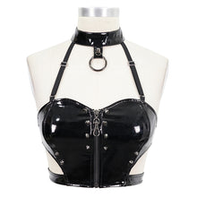 Load image into Gallery viewer, TT154 Punk patent leather sexy tube top